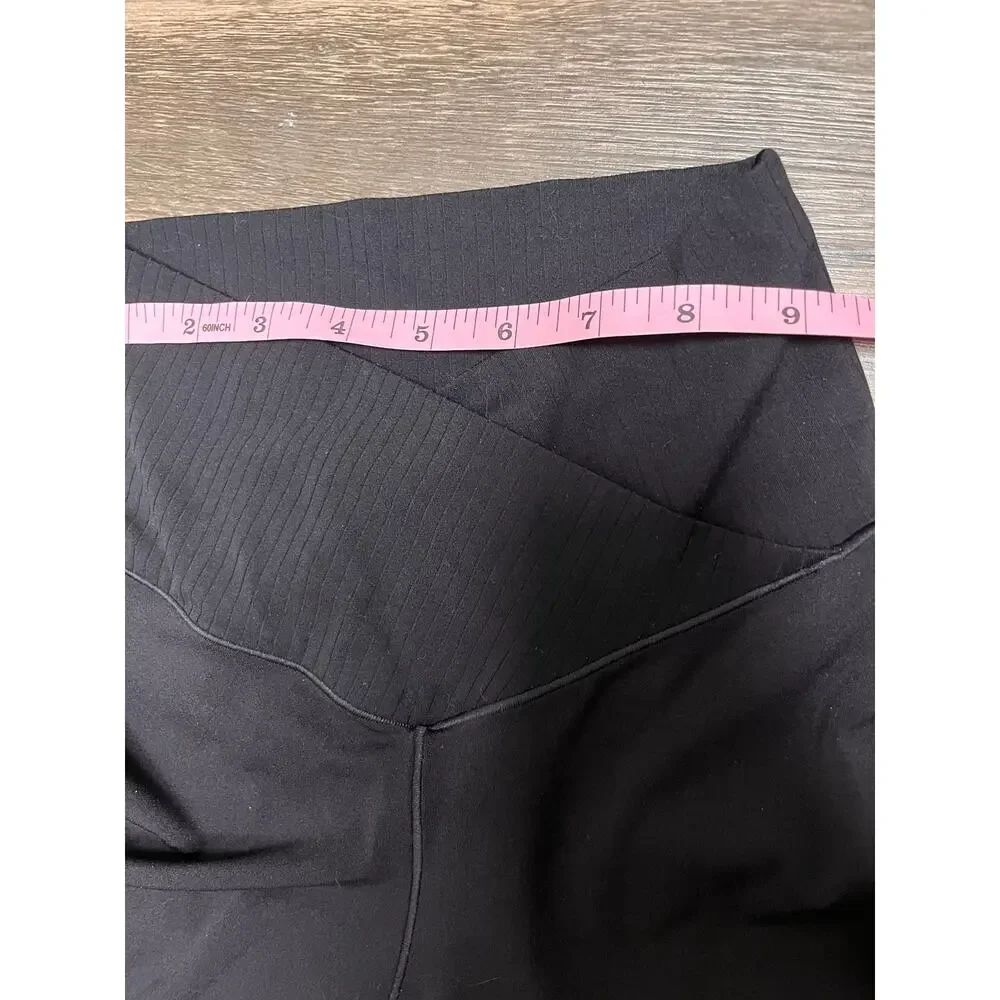 Aerie Offline Real Me Crossover Flare Leggings Black Yoga Pants S Lounge Gym - Picture 9 of 11